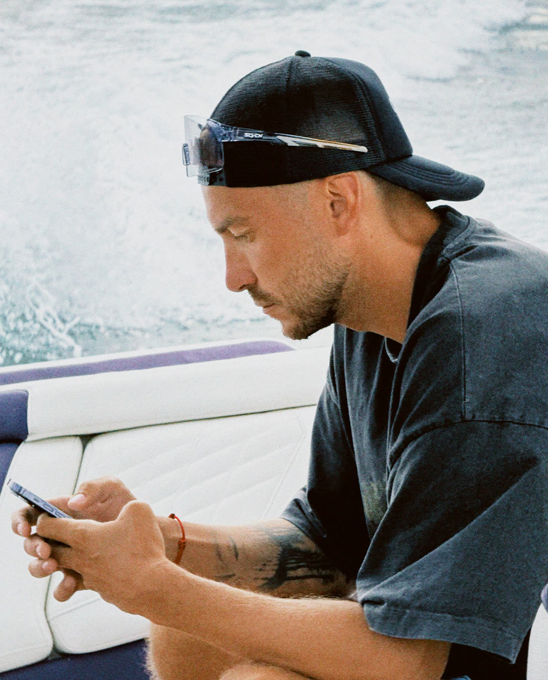 Captain on the boat